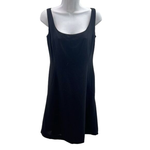 Moschino Cheap & Chic Dress Sz 10 Black Classic Square Neck Flapper Lined Elegan - Picture 1 of 16